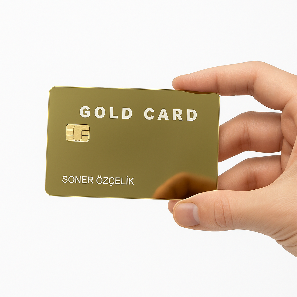 Mirror Gold Card - 24k Gold Style
