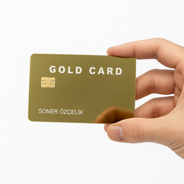 Mirror Gold Card - 24k Gold Style