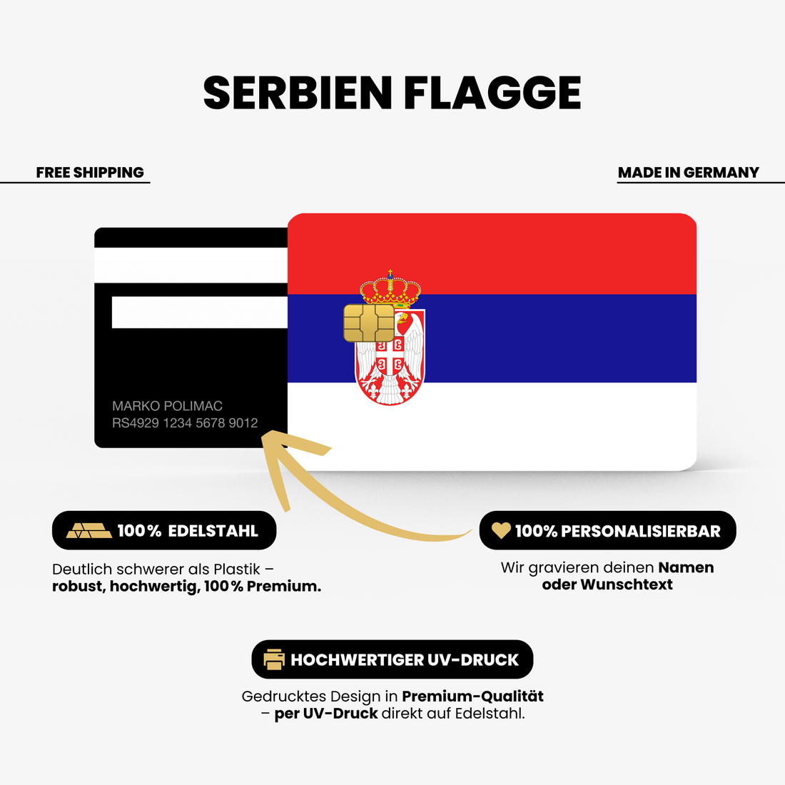 Serbien Flagge