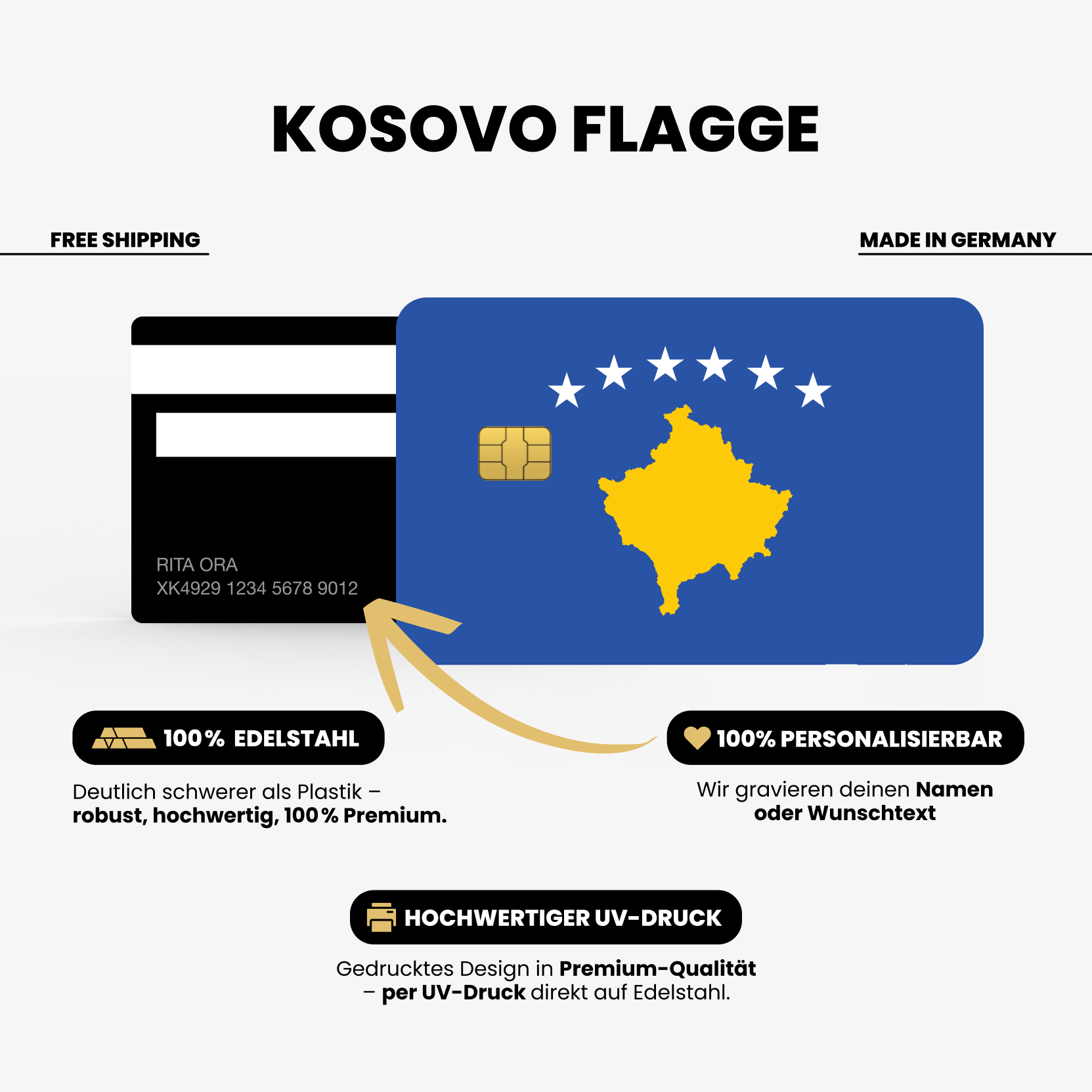 Kosovo Flagge